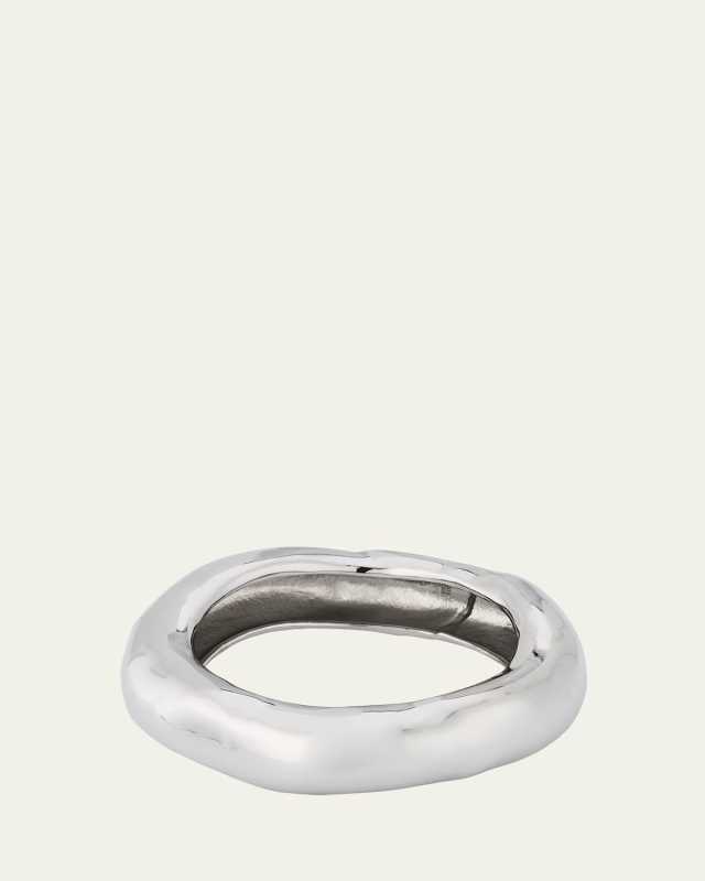 Molten Wide Bangle Bracelet, Size Large